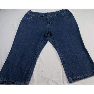 Carolina Blues By Carolina Colours Women Plus Size 20W Flat Front Cropped Jeans